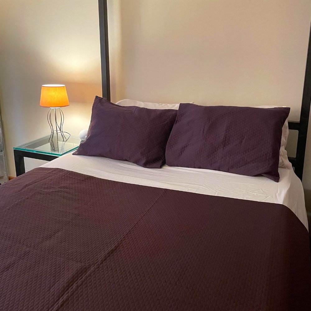 Calvin Klein Eggplant King Quilted Blanket